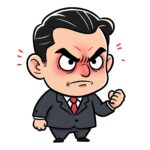 怒ったおじさん